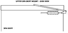UltraLift Upper Spa Skirt Mount Side View