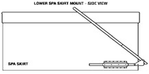 UltraLift Lower Spa Skirt Mount Side View